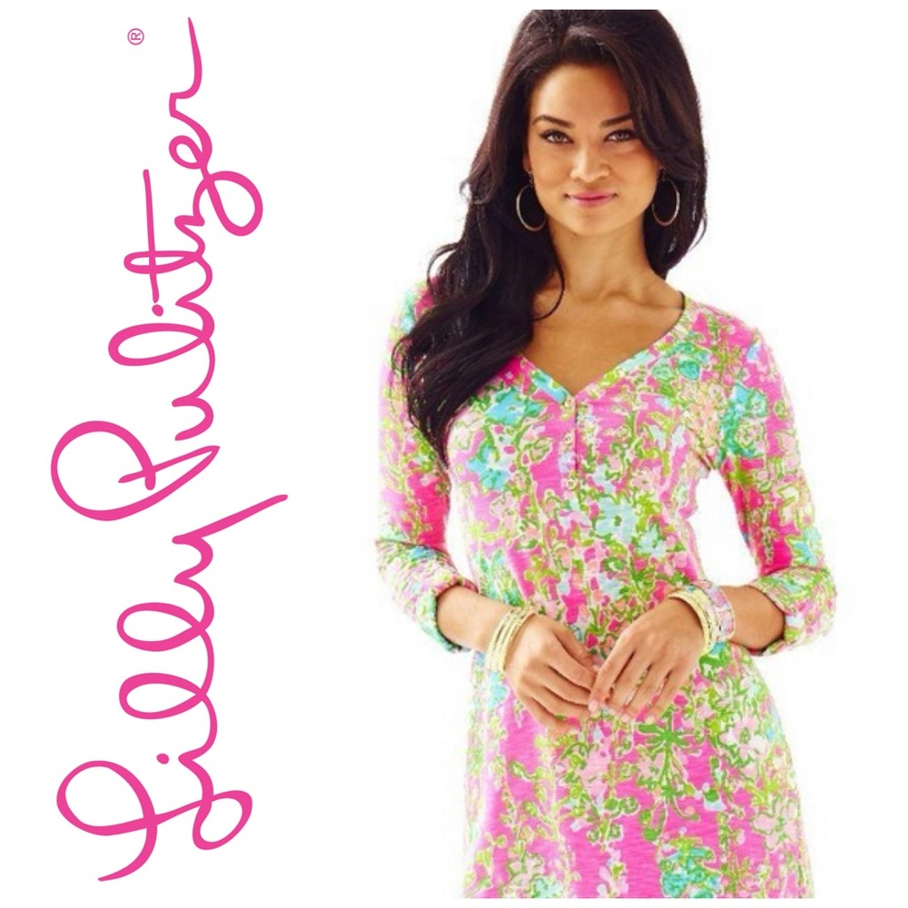 LILLY PULITZER Palmetto Dress Southern Charm Flamingo Pink Size XXS Style# 20759